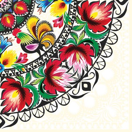 Maki Салфетка 3-х слойная SLOG 0166 01 "Петушки"