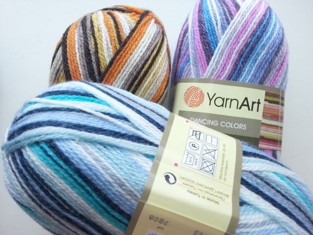 YarnArt Dancing colors 100 г. 270 м 25% шерсть 75% акрил 