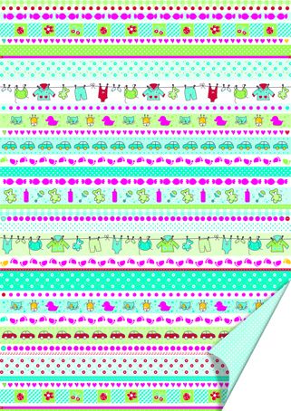 Heyda Бумага д/скрапбукинга "Бордюр Ваву" арт.20-47 751 38 Ф4 голубой