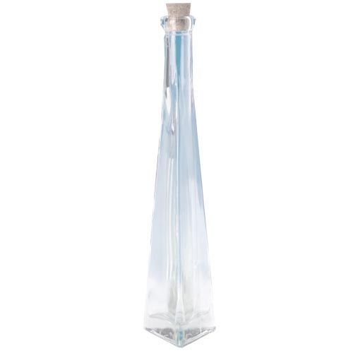 Glorex  Стеклянная бутылочка с пробкой трёхугольная высота 16,5см арт.68 605 193