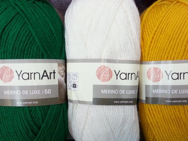 Yarn Art пряжа Merino de lux/50 100гр. 280м. 50%шерсть, 50% акрил