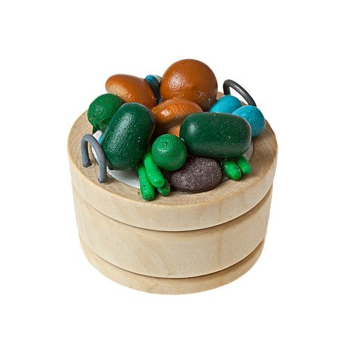 Art jf Mini фрукты в круглом деревянном лотке арт.АМ0101033