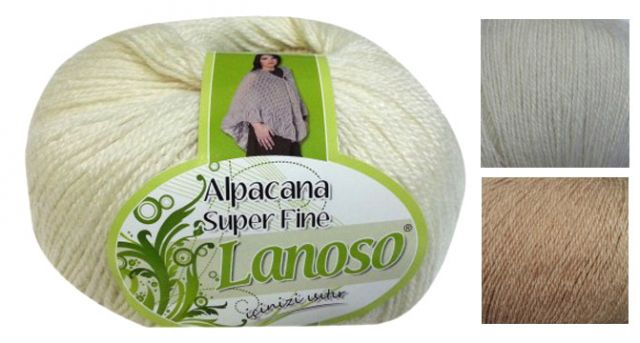 Lanoso пряжа Alpacana super fine 100гр. 375м. 35%шерсть, 40%акрил, 25%альпака 995