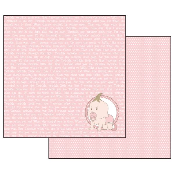 Stamperia Бумага д/скрапбукинга SBB456"Малыш и письма на розовом фоне"
