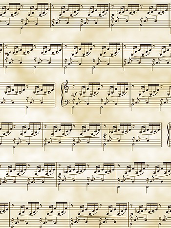 Heyda Бумага прозрачная суперпрочная арт.20-48 789 35 "Ноты", А4, 115г, коричневый античный , 1лист