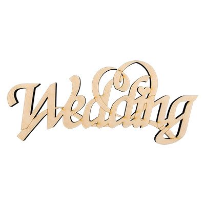 Mr.Carving Заготовки для декорирования ПЦ-103 интерьерное слово "wedding" фанера  28.5х13 см