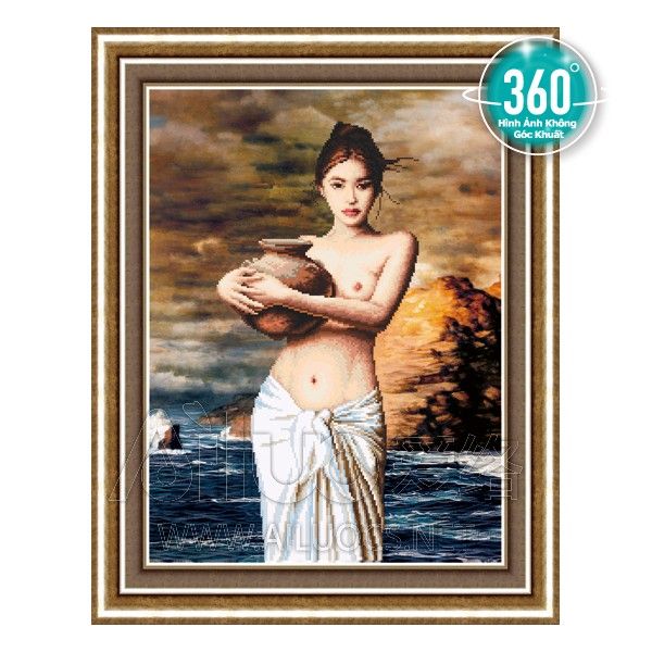 Ailuo Набор алмазная мозаика 71376 "Девушка с кувшином" 58х75см