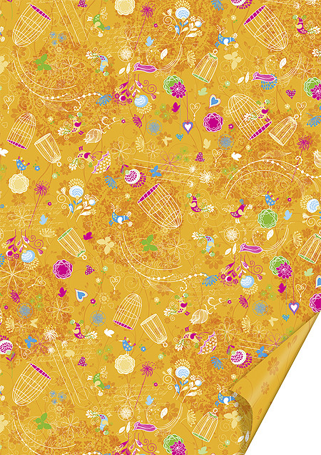 Heyda Бумага д/скрапбукинга 20-47 727 16 "Птицы", А4, 220 г, оранжевый