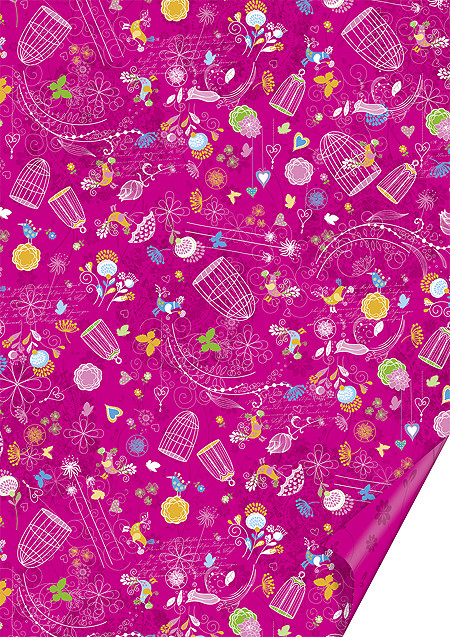 Heyda Бумага д/скрапбукинга 20-47 727 18 "Птицы", А4, 220 г, розовый