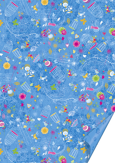 Heyda Бумага д/скрапбукинга 20-47 727 17 "Птицы", А4, 220 г, синий