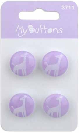 Button fachion Пуговицы "My Buttons" "Light Purple Giraffes"  630003711