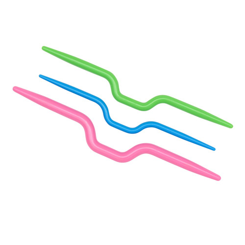 Спицы изогнутые для вязания кос пластик арт.SLCK-30. 3шт