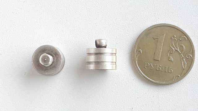 Концевик-шапочка для бус. под серебро d10мм, 2шт арт. 1,04