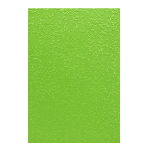 Лоза Бумага д/скрапбукинга с рельефным рисунком БР003-13 "Дамасский узор" 3 листа,  А4, яр. зелёный