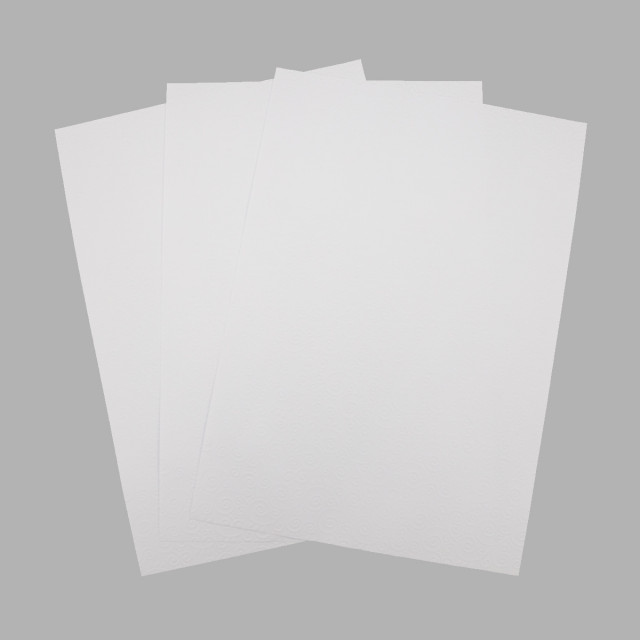 Лоза Бумага д/скрапбукинга с рельефным рисунком БР001-1 "Завитки" 3 листа,  А4, белый