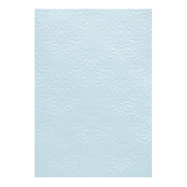 Лоза Бумага д/скрапбукинга с рельефным рисунком БР003-5 "Дамасский узор" 3 листа,  А4, св.голубой