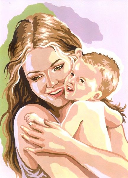 Collection D Art канва с рисунком 6217 "Мать и дитя"
