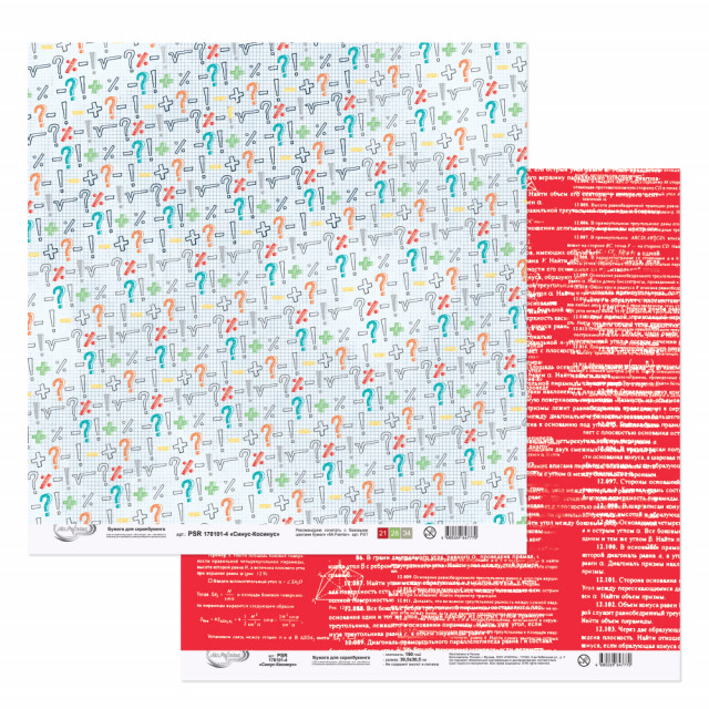 Mr.Painter Бумага д/скрапбукинга PSR 170101-4 "Синус-Косинус"