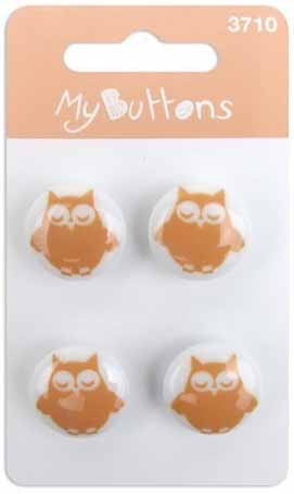 Button fachion Пуговицы "My Buttons" "Melon & White Owls" 630003710