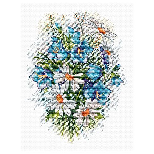 М.П. Студия Набор для вышивания М-120 Луговые цветы. 18х15см