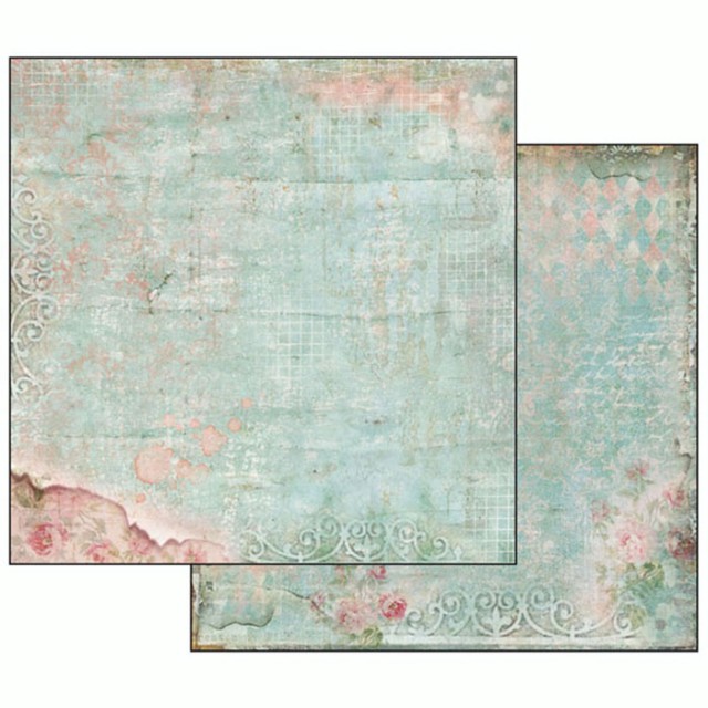 Stamperia Бумага д/скрапбукинга SBB499 "Текстура в бирюзовых тонах",1 лист, 31,5 х 30,5 см, 170 гр
