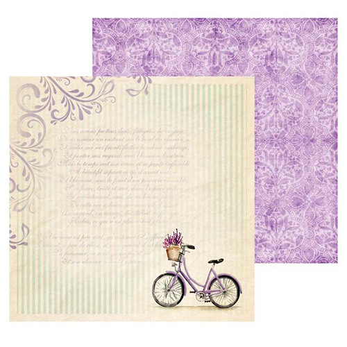 АртУзор Бумага д/скрапбукинга арт.1561853 Лавандовые сны. Путешествие. 15,5х15,5см