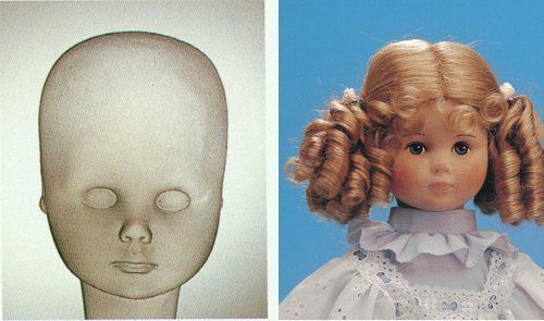 Glorex Маска для лица куклы пластиковая Heidi высотой 50 см 7712179