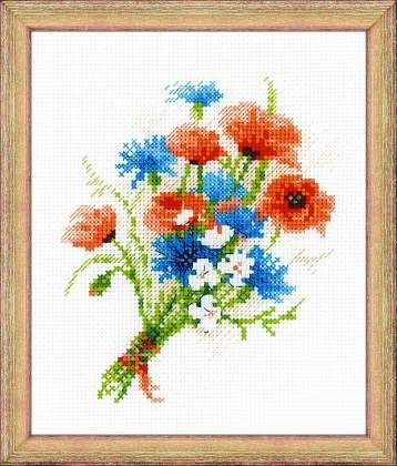 Riolis Набор для вышивания 1576 "Полевые цветы" 15х18см