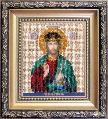 Чаривна Мить Набор для вышивания Б-1119 Икона Господа Иисуса Христа 19,5х23см