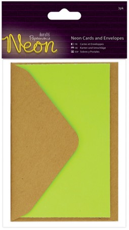 Docrafts Набор заготовок для открыток с конвертами Neon Yellow РМА 151852