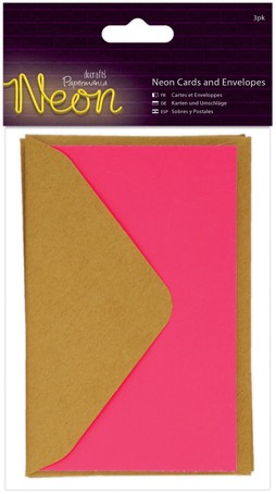 Docrafts Набор заготовок для открыток с конвертами Neon Pink РМА 151851