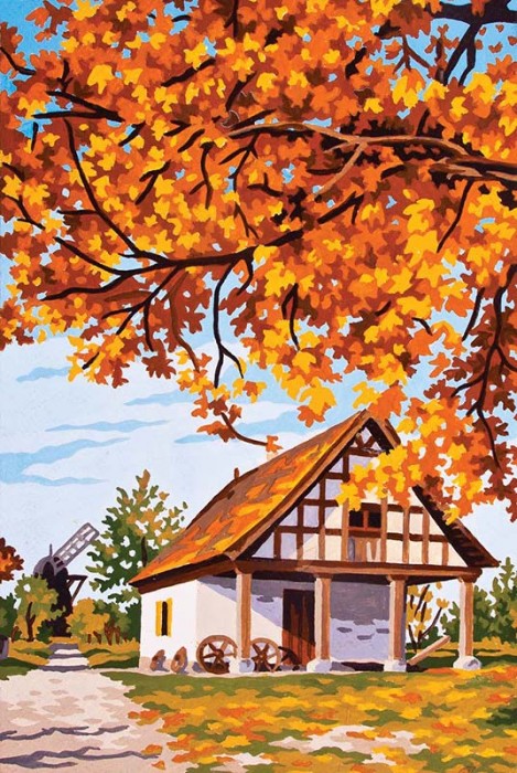 Grafitec Канва жесткая с рисунком "Осень" 22 x 30 см  6169