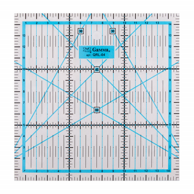 Гамма Линейка  для пэчворка QRL-04 15x15 см