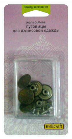 Wellcraft Пуговицы джинсовые,17мм,6шт. 206045