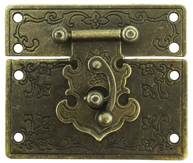 Hemline Затворы для шкатулок, 67 х 58 мм, 2 шт, цвет бронза 11.112
