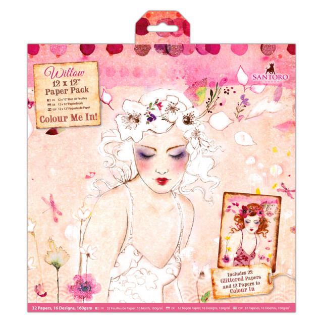 Docrafts Бумага д/скрапбукинга WIL160100 Santoro's Willow, 30,5 х 30,5 см, 1 лист