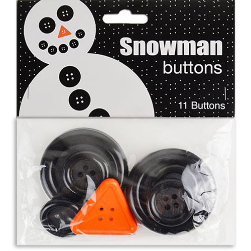 Button fachion Набор пуговиц для создания фигурки "Снеговик" 11 шт