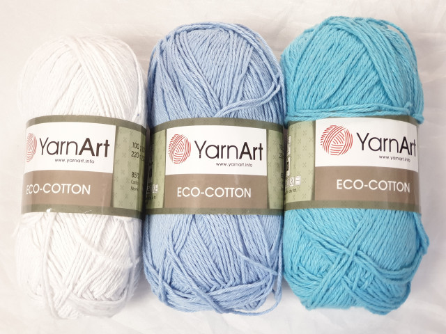 Yarn Art пряжа Eco-cotton 50гр. 220м. 85% хлопок, 15% полиэстер
