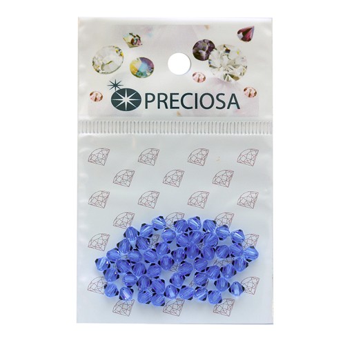 Preciosa 451-69-302 Бусины Биконус Sapphire  3,6x4мм. 50 шт. 551741