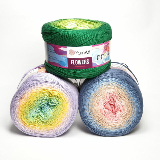 Yarn Art пряжа Flowers 250гр.1000м. 55%хлопок, 45%акрил