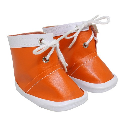 Ботинки для куклы "Завязки", длина подошвы 7,6 см, 1 пара, цвет оранжевый 3495205