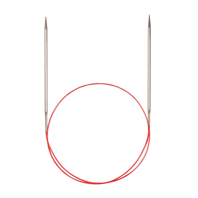 ADDI Спицы никелированные круговые с удлиненным кончиком, №2, 120 см