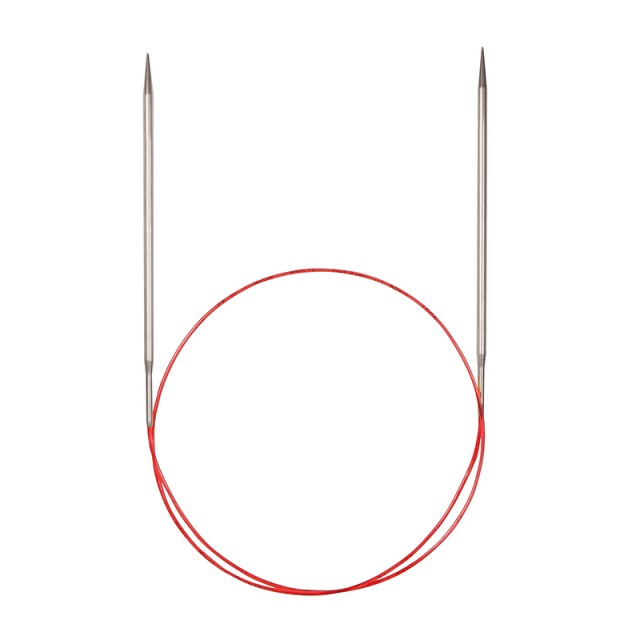 ADDI Спицы никелированные круговые с удлиненным кончиком, №5 100 см