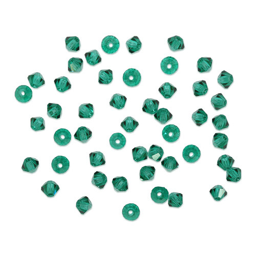 Preciosa 451-69-302 Бусины Биконус Emerald, 2,4x3мм. 50шт.556522