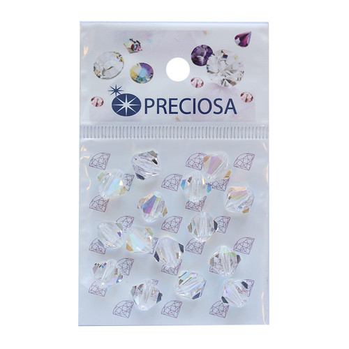 Preciosa 451-69-302 Бусины Биконус Crystal AB 8x8мм. 15 шт. 551746