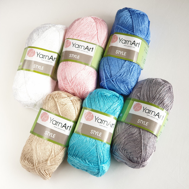Yarn Art пряжа STYLE 50гр. 185м. 67%хлопок, 33%вискоза