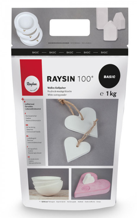 Rayher Порошок керамический для литья Raysin 100, 1 кг, цвет белый 34 10302