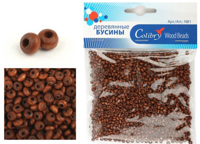 Colibry Бусины деревянные NV1 09-B/40/7G