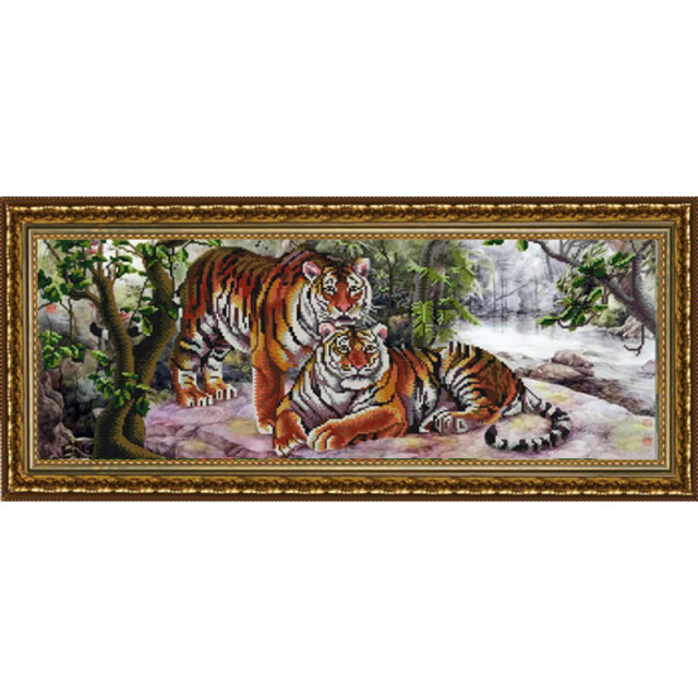 Конёк Рисунок на ткани (Бисер) арт. 9903 Амурские тигры 25х65 см