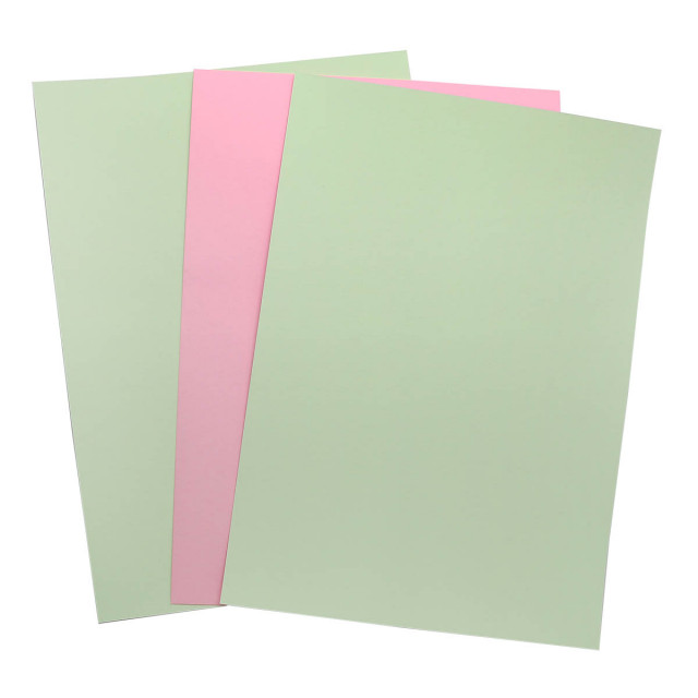 Лоза Бумага двухсторонняя А4 КОМПЛЕКТ 3шт. Св.Зеленый/Розовый БД0010